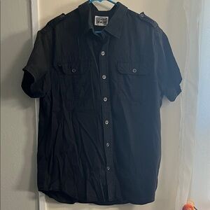 Converse Men's Black Button-Down Shirt